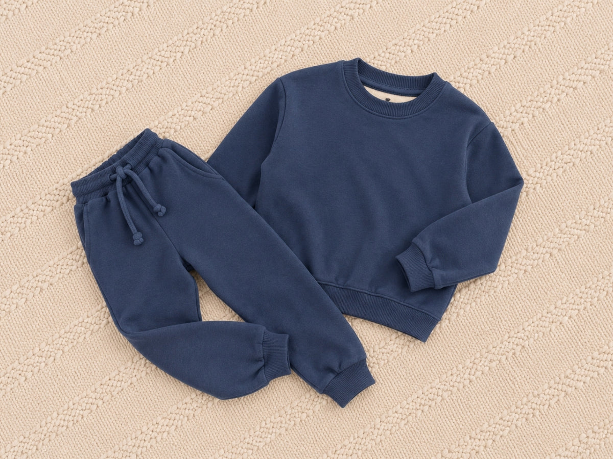Conjunto Moletom Azul índigo