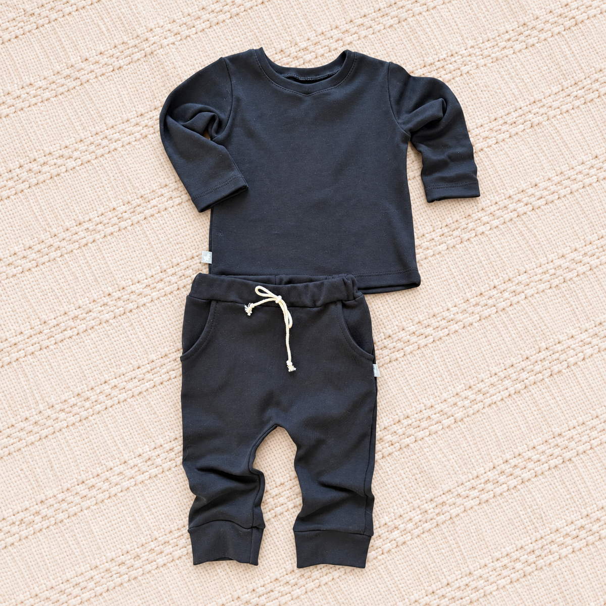 Conjunto Camiseta e Calça Algodão Egípcio Preto