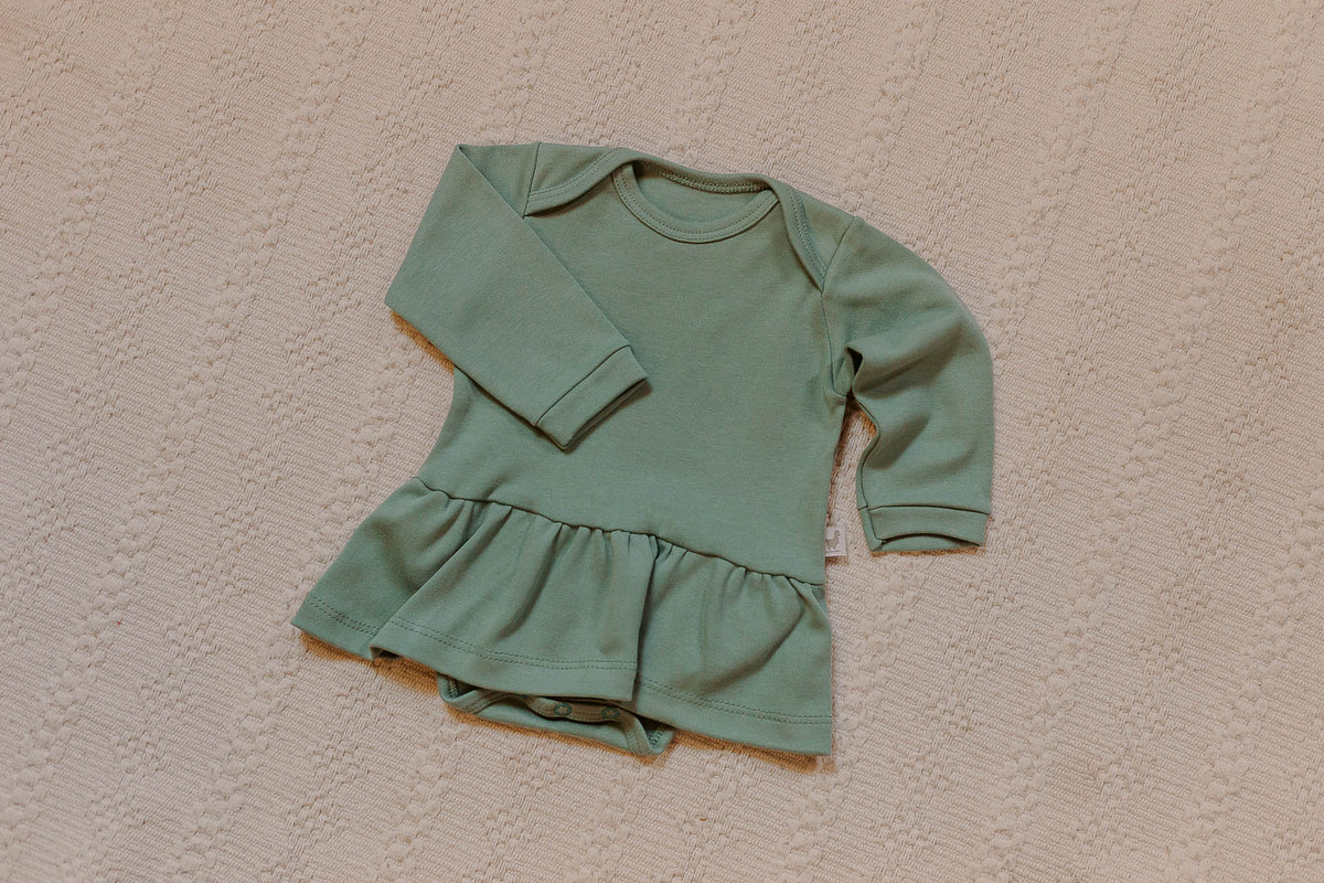 Body Vestido Manga Longa Pistache