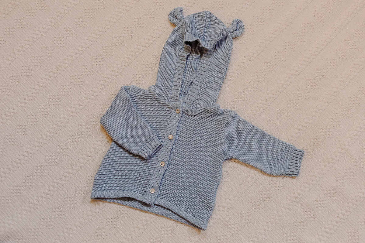 Casaquinho de Tricot Azul Cobalto