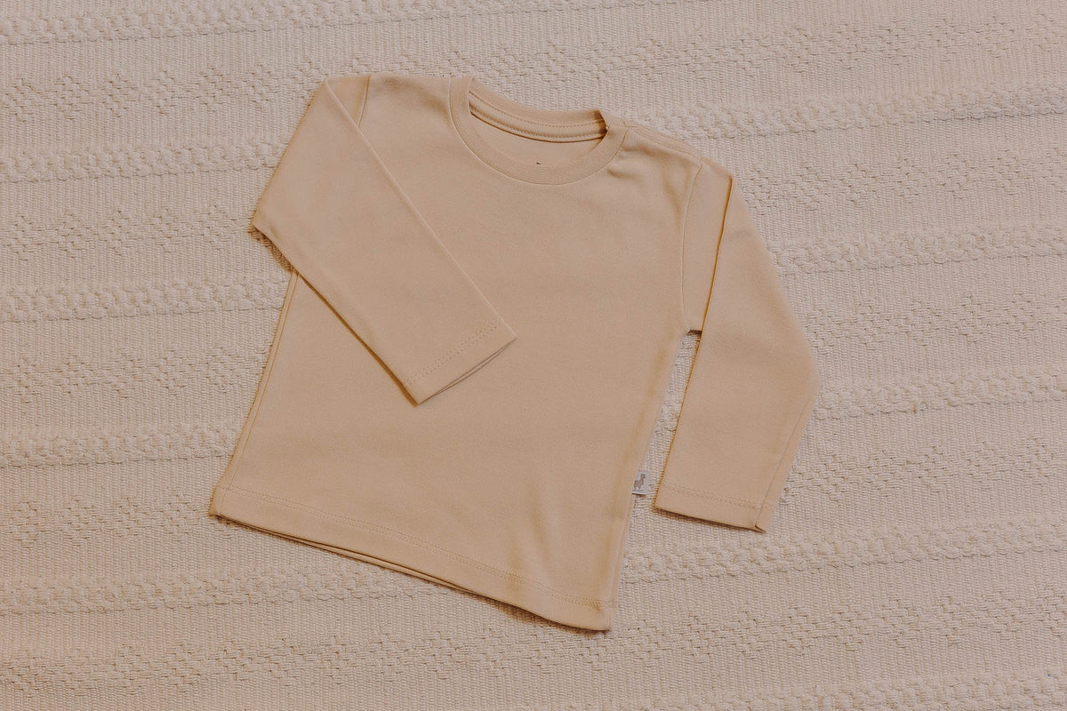 Camiseta Basic Manga Longa Amêndoas Algodão Egípcio