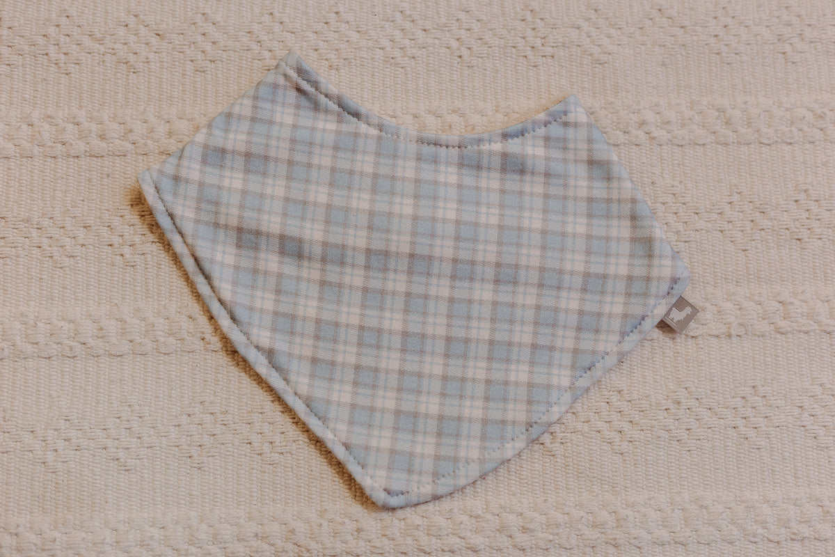 Babeiro Bandana Azul Xadrez