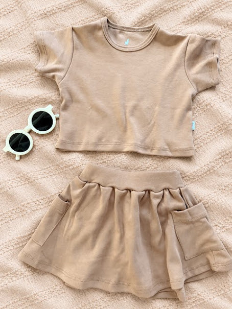 Conjunto Cropped e Short Cacau