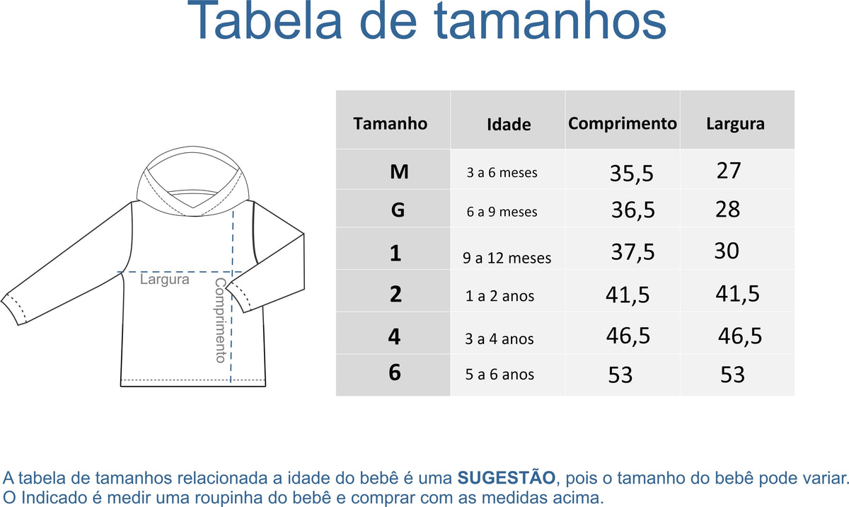 Camiseta Infantil Capuz Manga Longa Pitaya Algodão Egípcio