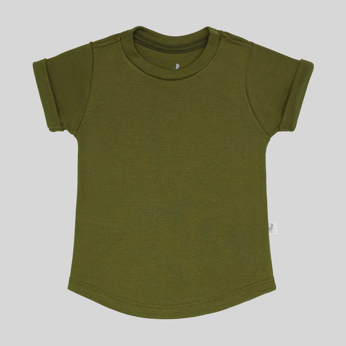 Camiseta Manga Curta Algodão Egípcio Long Verde Militar