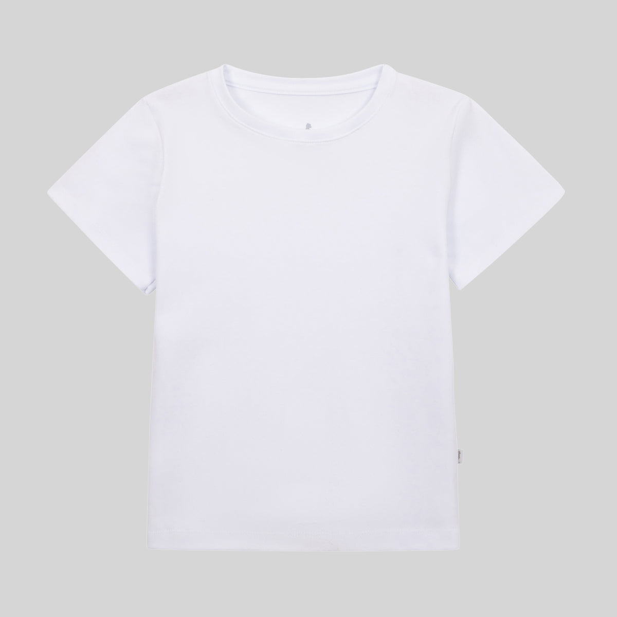 Camiseta Infantil Manga Curta Off White Algodão Egípcio