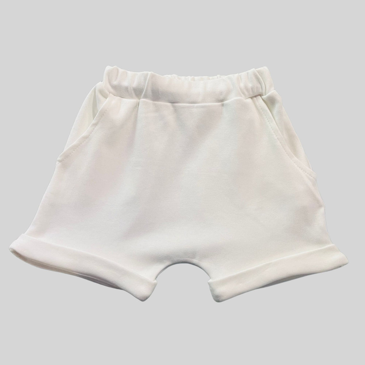 Bermuda Infantil Bolso Off white Algodão Egípcio