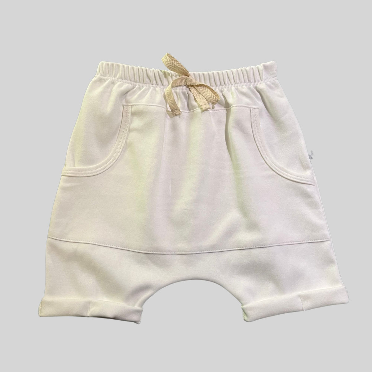 Bermuda Infantil Saruel Bolso Off white Algodão Egípcio