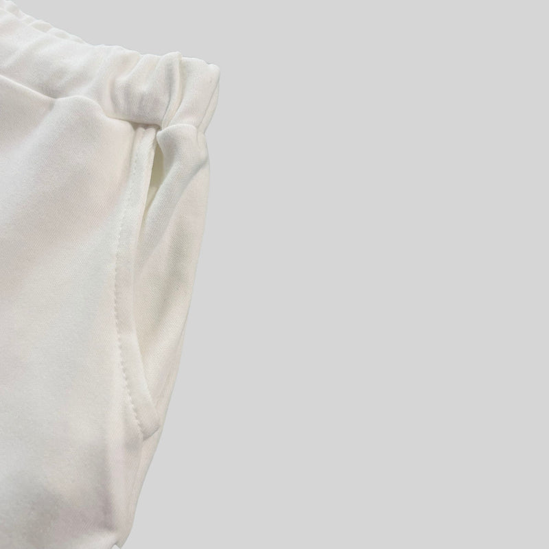 Bermuda Infantil Bolso Off white Algodão Egípcio