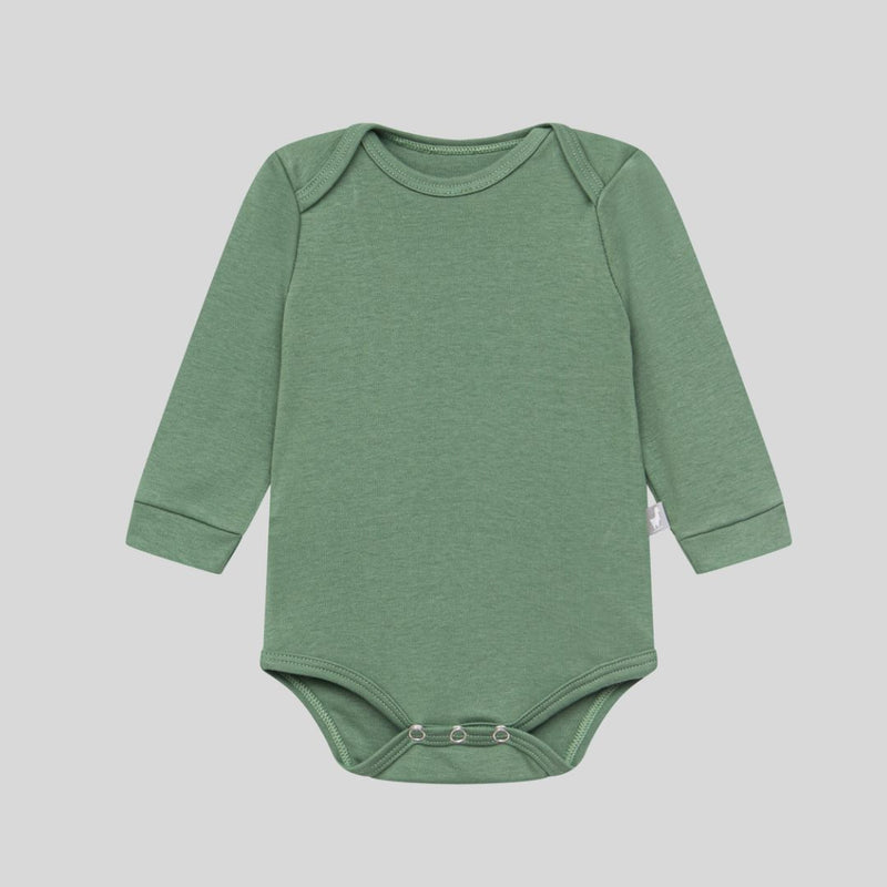 Body Infantil Manga Longa Verde