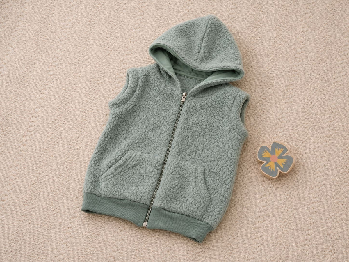 Colete Infantil Sherpa Verde Militar