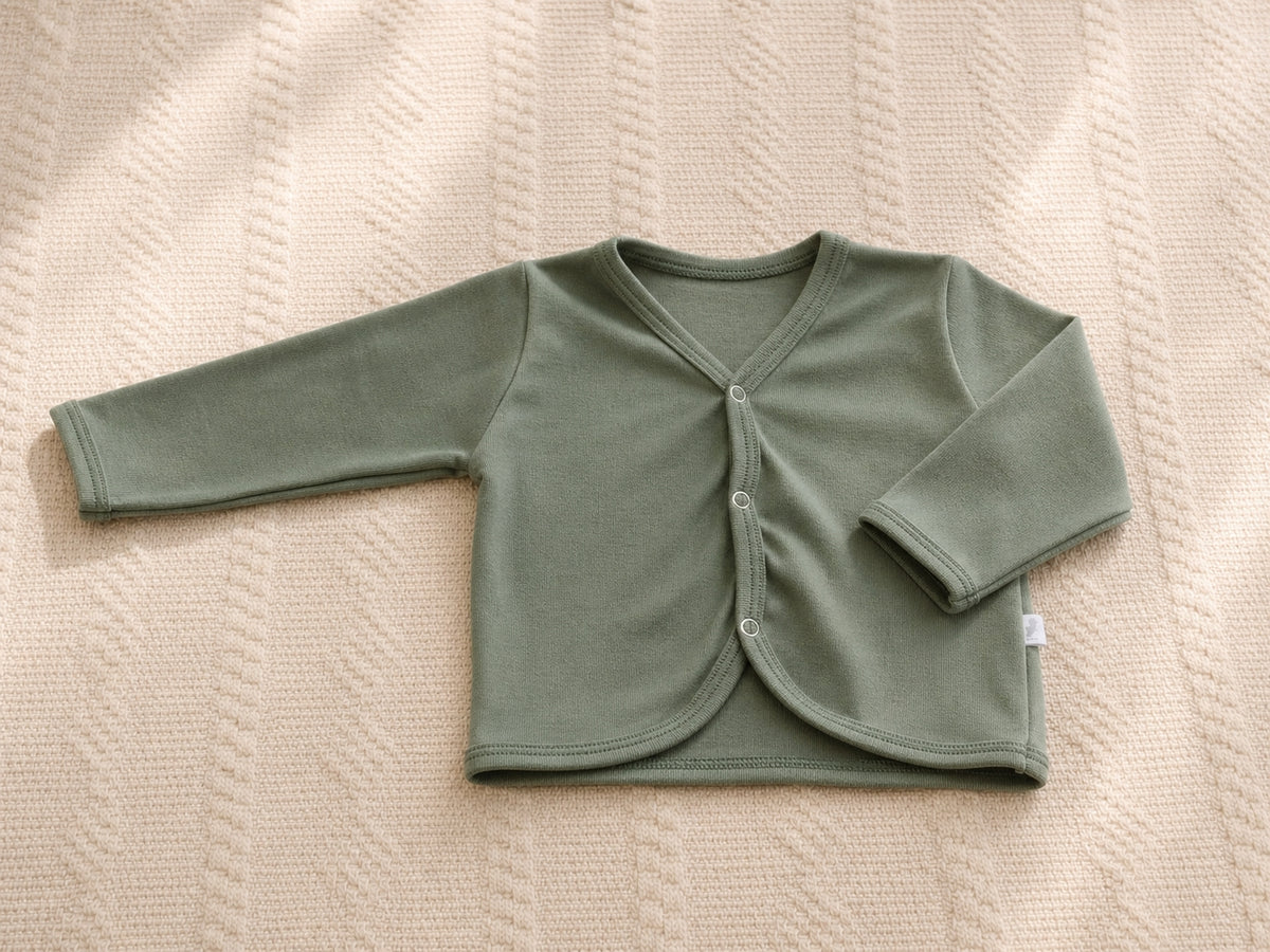 Casaqueto Basic Verde Militar Algodão Egípcio