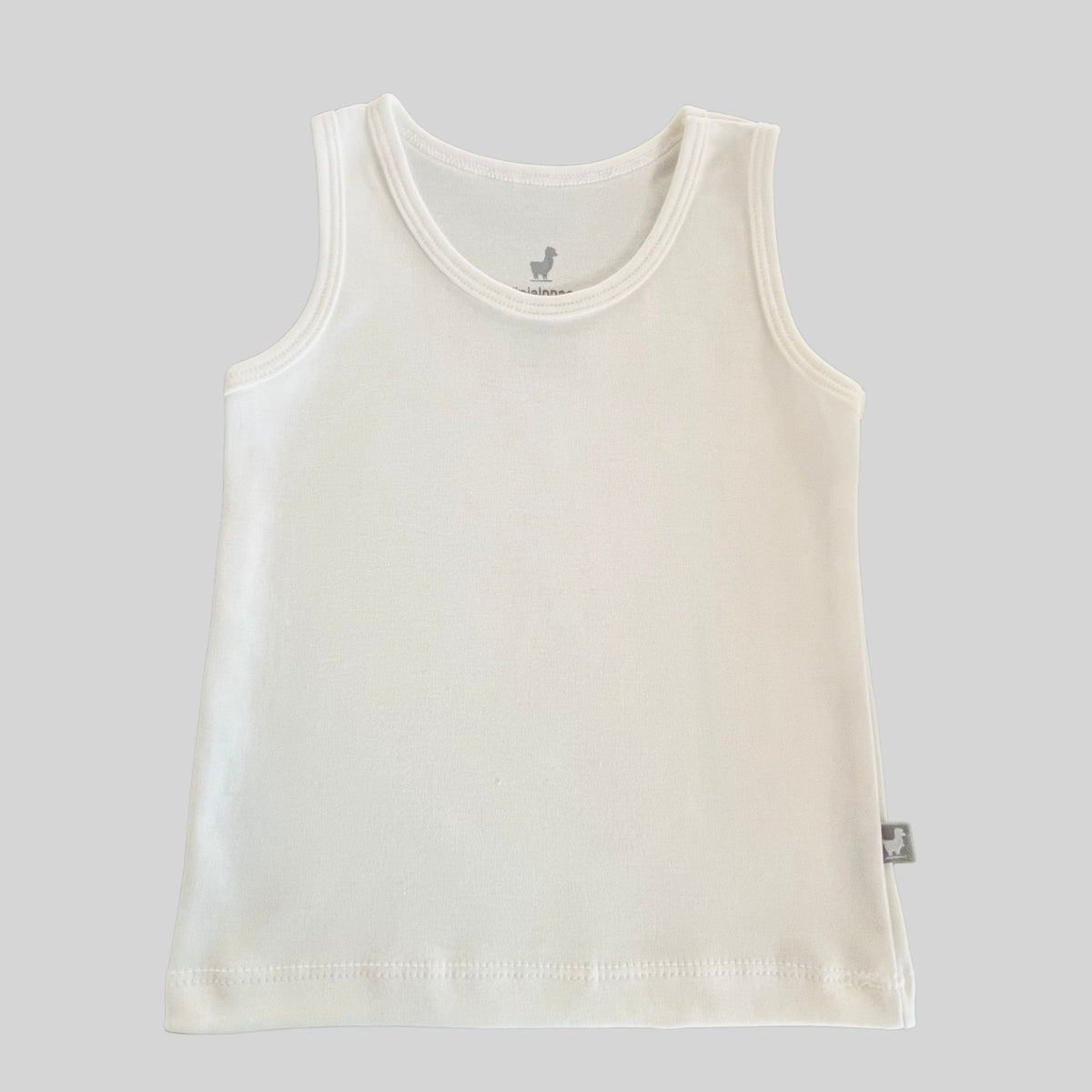 Camiseta Infantil Regata Off White Algodão Egípcio
