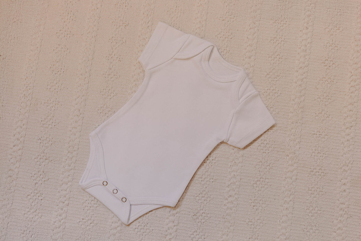 Body Basic Manga Curta Branco Algodão Egípcio