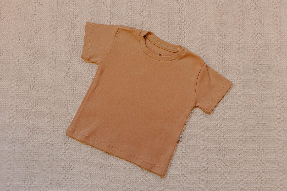Camiseta Basic Manga Curta Infantil Cacau Algodão Egípcio