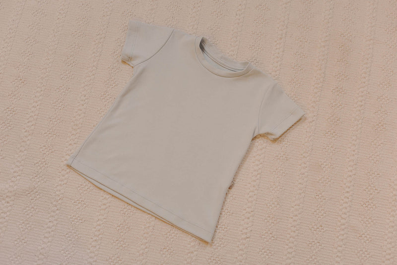 Camiseta Basic Manga Curta Infantil Azul Céu Algodão Egípcio