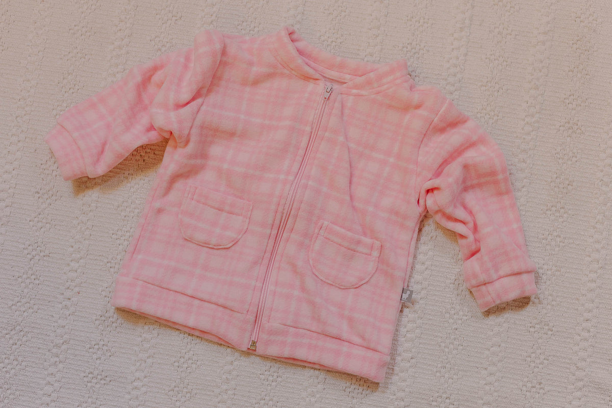 Casaco Soft Xadrez Rosa
