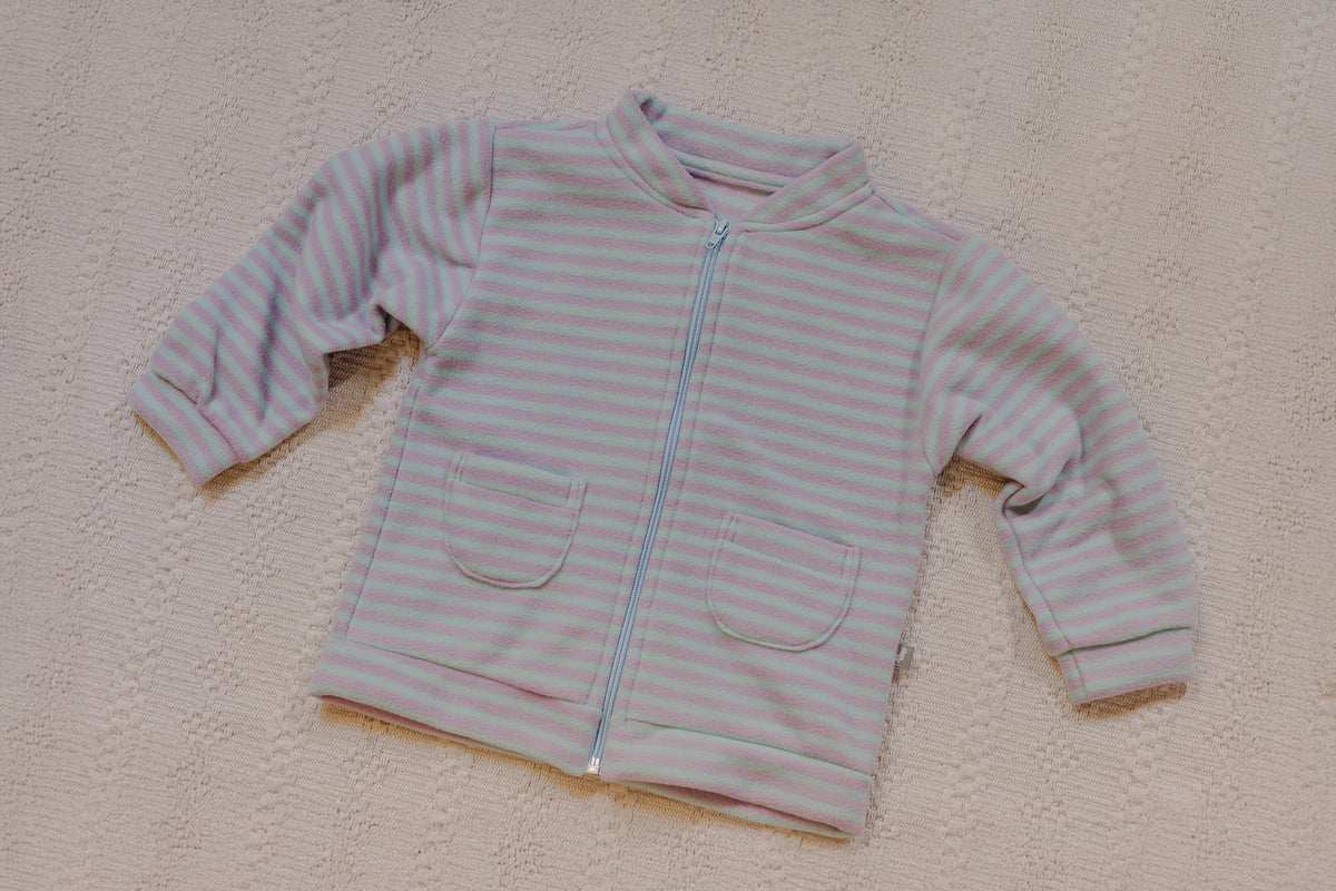 Casaco Soft Lilás Listrado