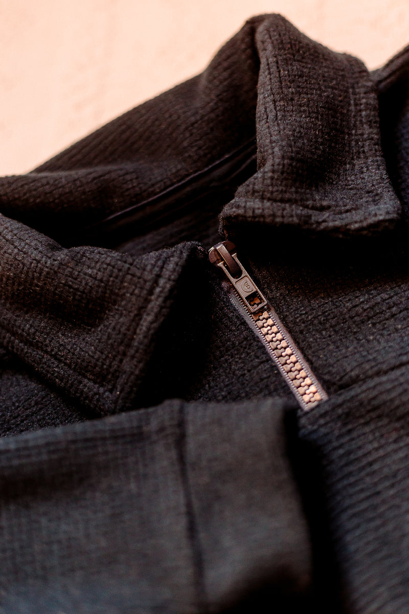 Conjunto Blusão e Calça Micro Soft Jacquard Preto