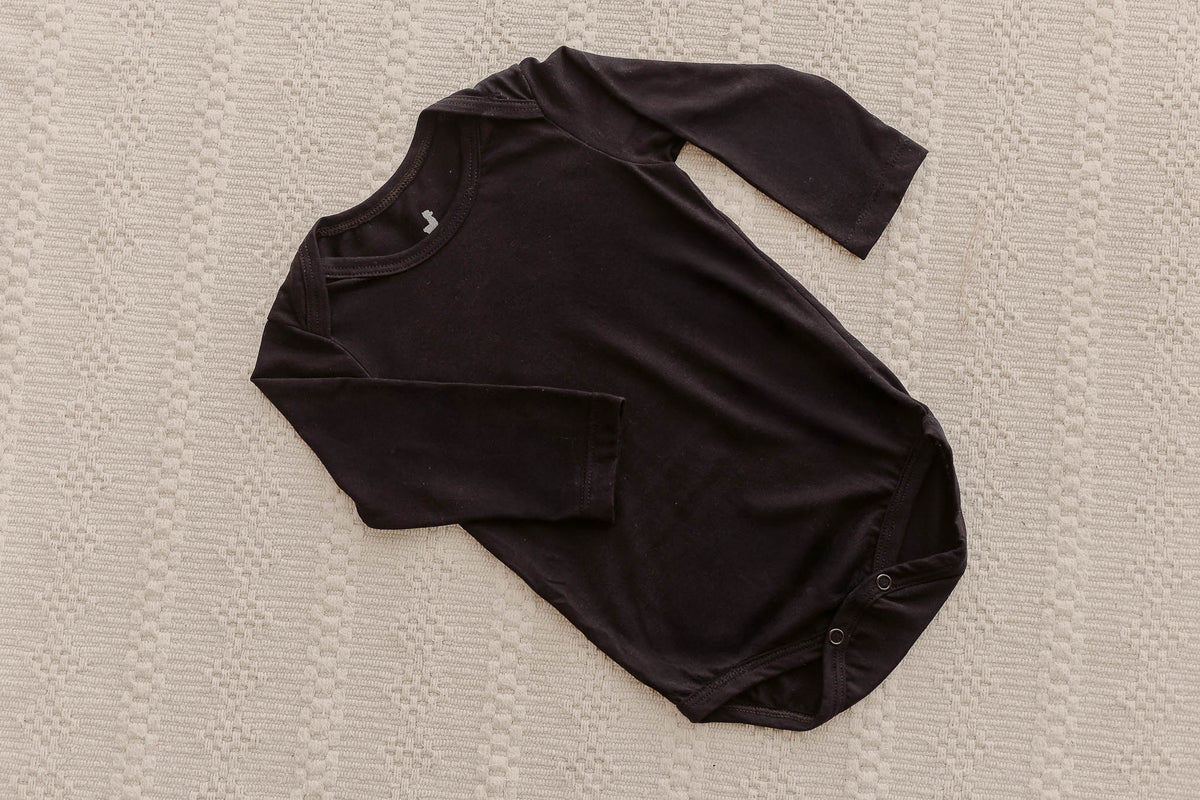 Body Pima Manga Longa Preto