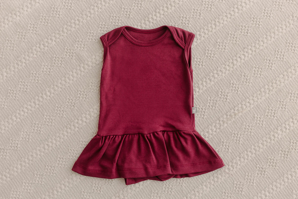 Body Vestido Regata Bordo