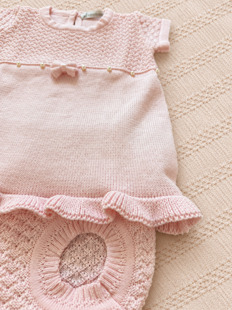 Vestido Tricot Pérola Rosa