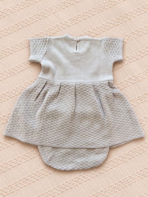 Vestido Tricot Lilás Plissado