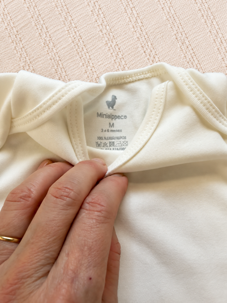 Macacão Manga Longa Infantil Algodão Egípcio Off White