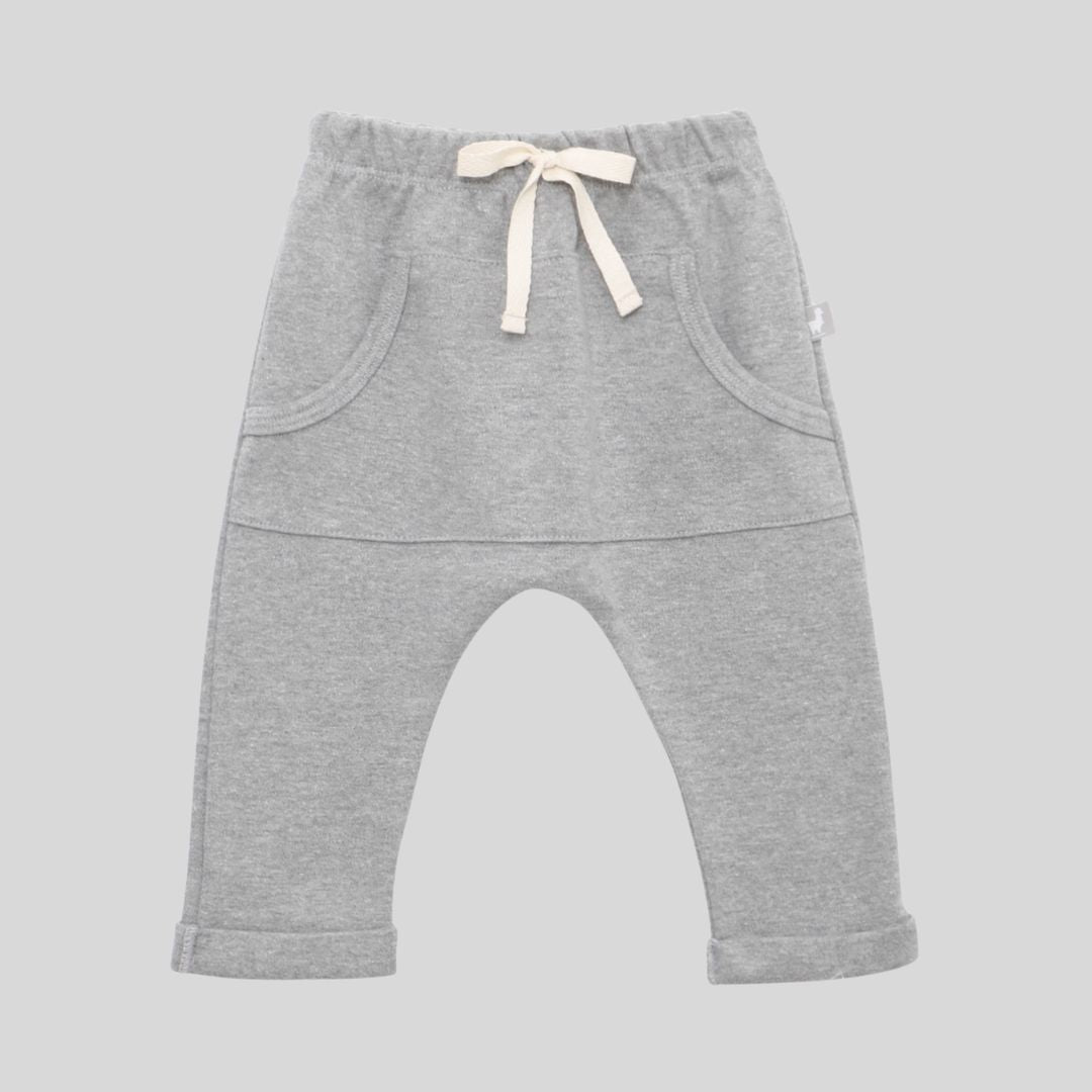 Calça Saruel Bolso Cinza Algodão Egípcio