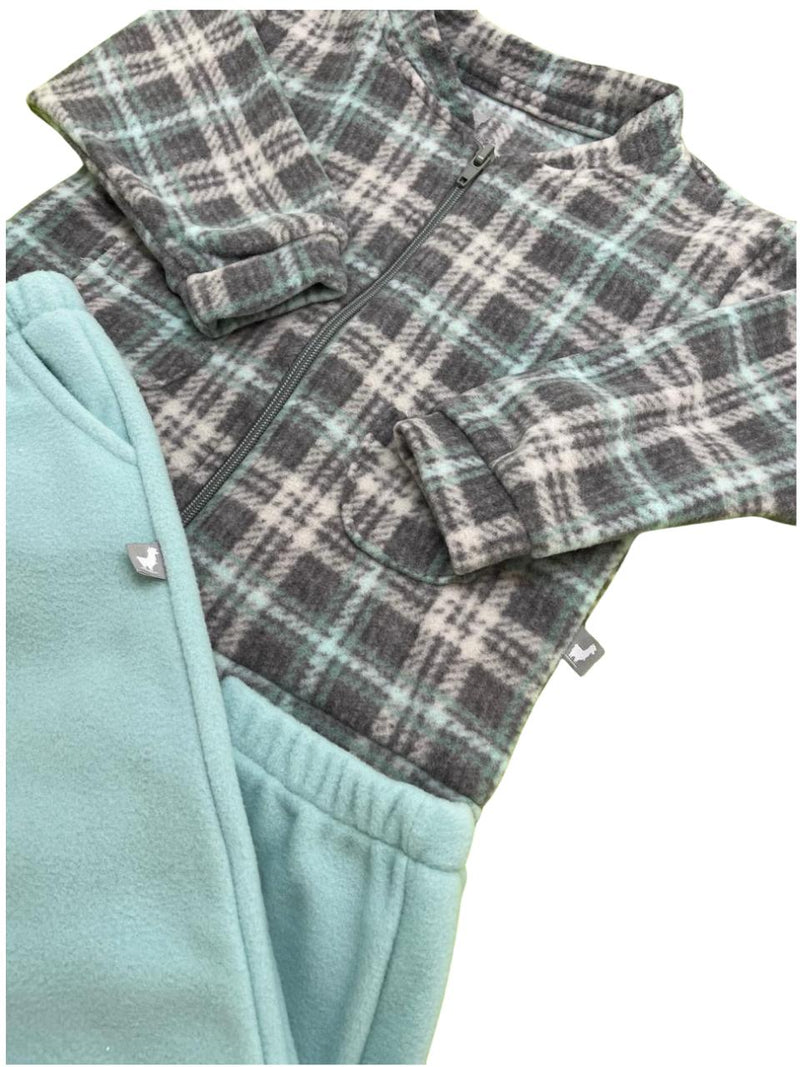 casaco soft xadrez cinza