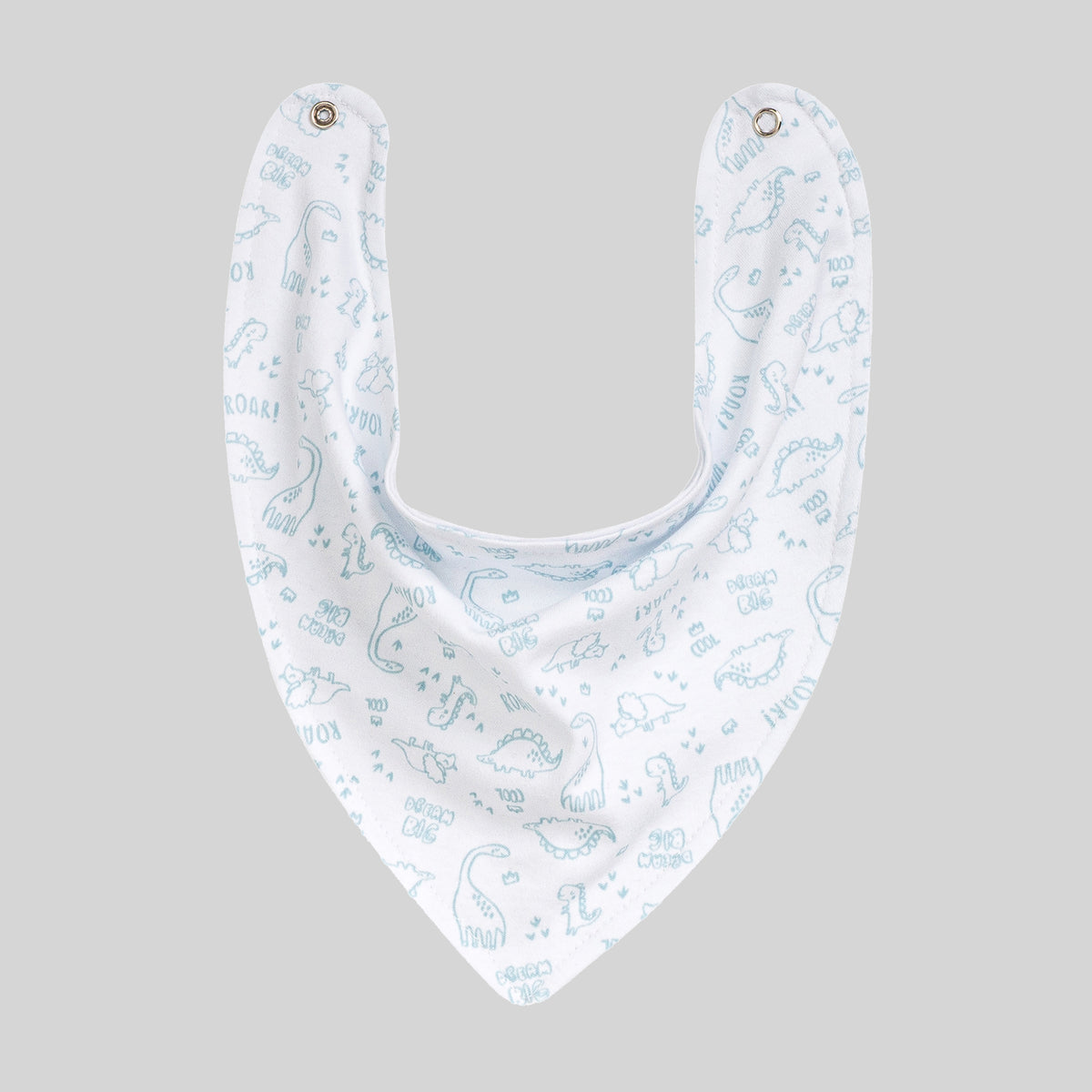 Babeiro Bandana Dino Azul Algodão Egípcio