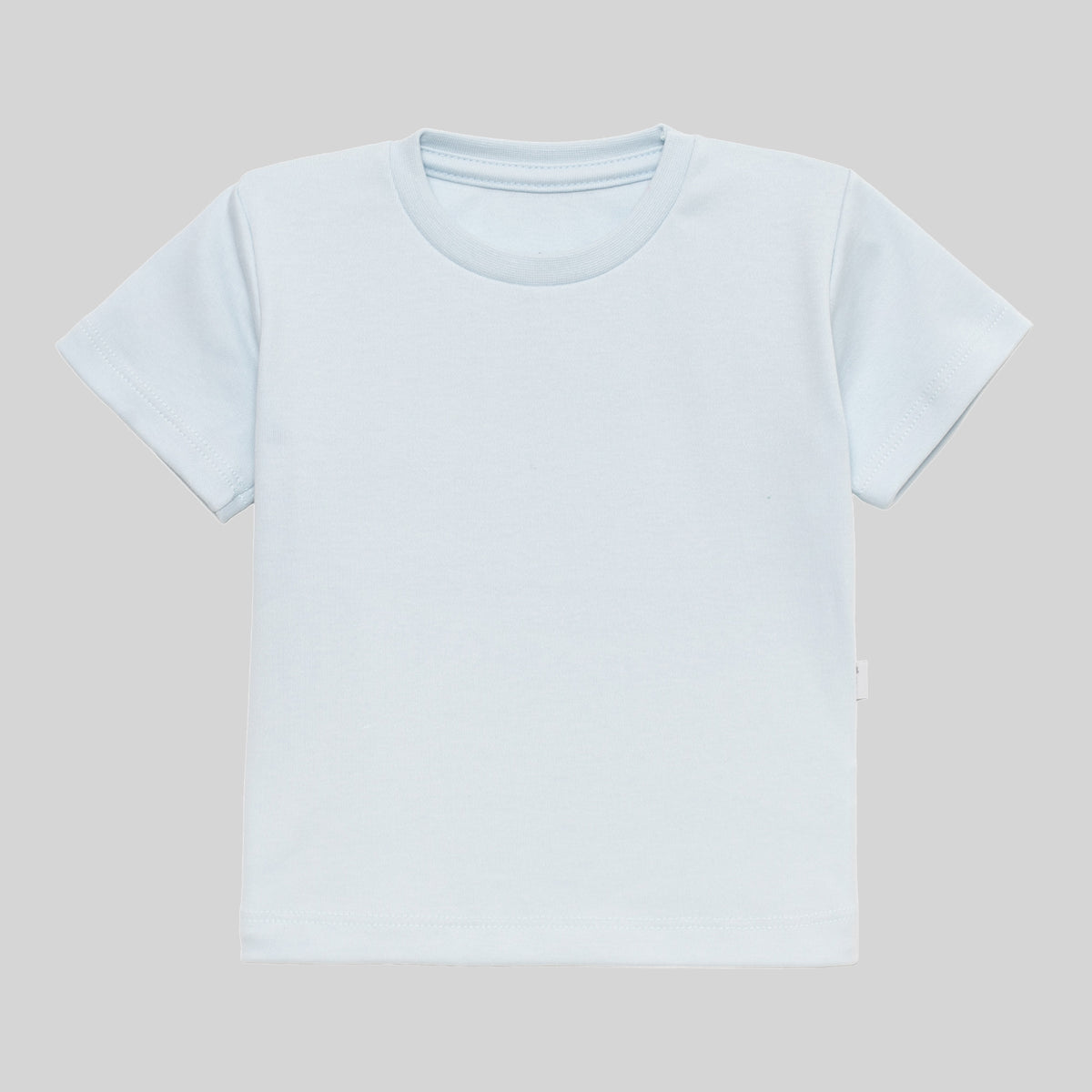 Camiseta Basic Infantil Manga Curta Algodão Egípcio Céu