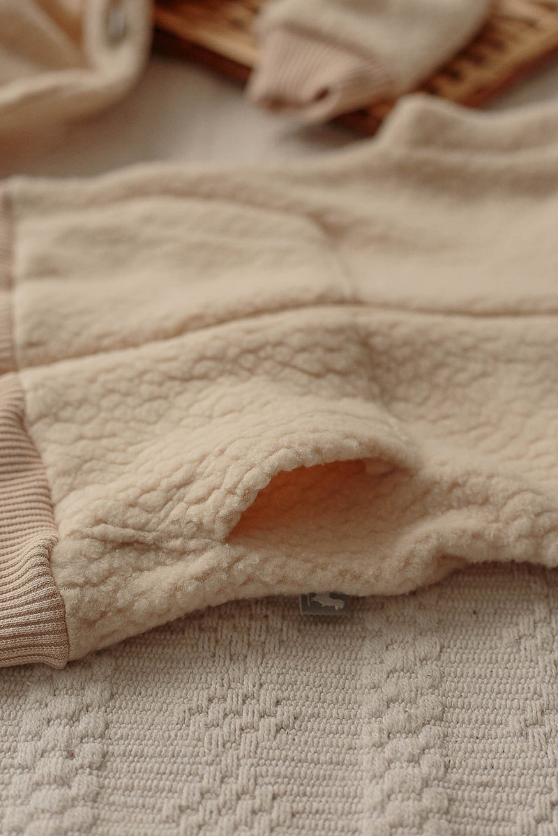 Colete infantil Sherpa Marfim