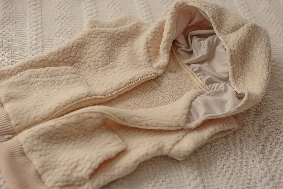 Colete infantil Sherpa Marfim