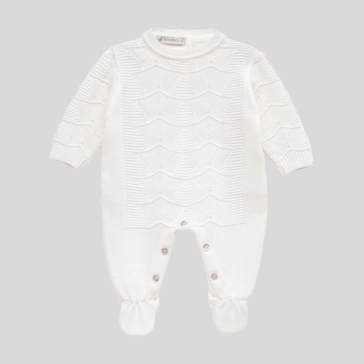 Macacão Tricot Ondas Branco