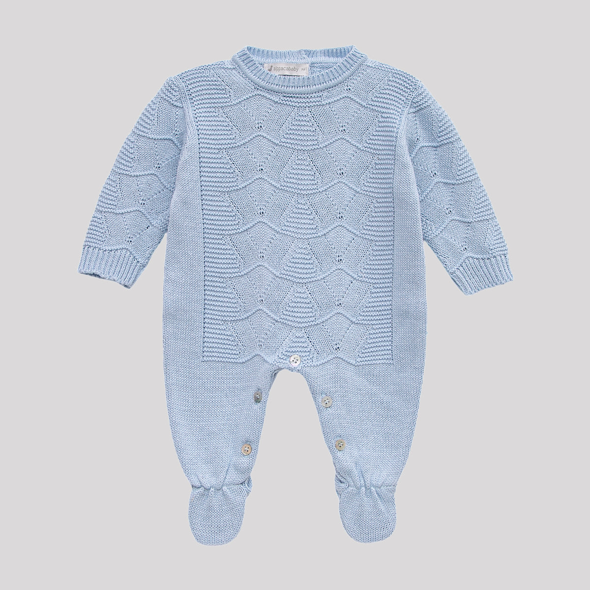 Macacão Tricot Ondas Azul
