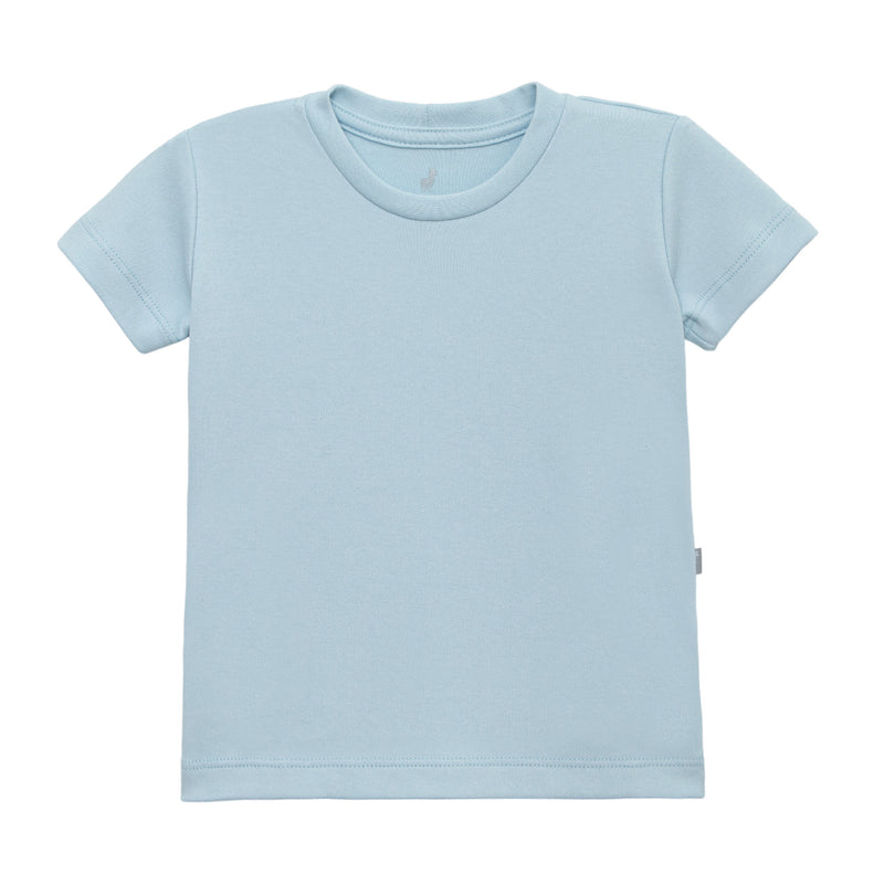 Camiseta Basic Manga Curta Infantil Azul Céu Algodão Egípcio