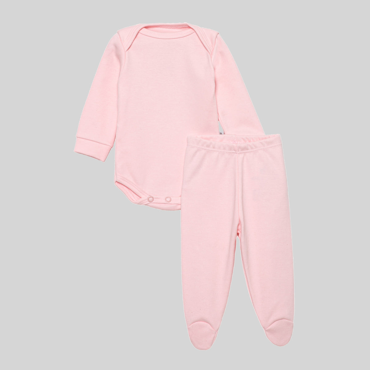 Conjunto Body e Culote Prematuro Algodão Egípcio Rosa
