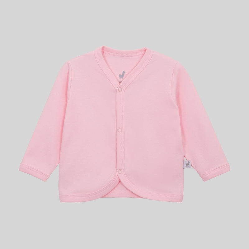 Casaqueto Infantil Basic Rosa Bebê Algodão Egípcio