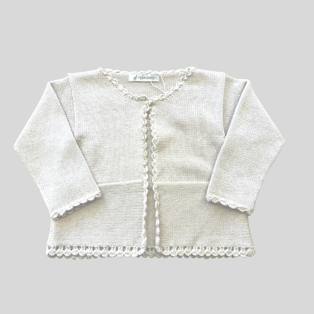 Casaquinho de Tricot bolerinho Branco
